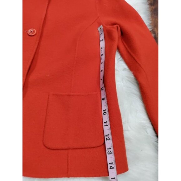 NWT Talbots Long Sleeve Wool Blend Button Down Blazer Jacket Red Women's Size 4 - Picture 6 of 14